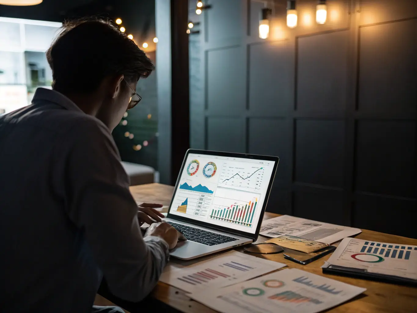 A person analyzing marketing data and trends on a laptop screen, with charts and graphs illustrating key performance indicators. The image represents a recent article on marketing strategies.